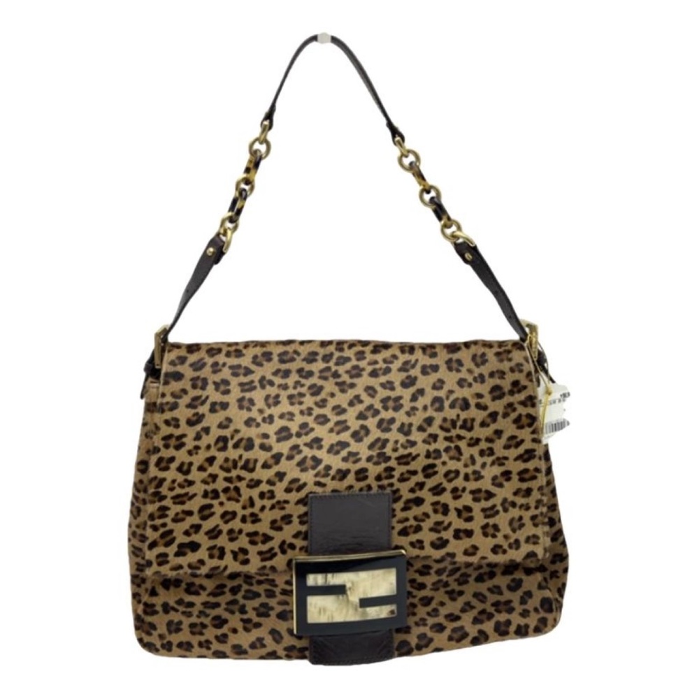 FENDI Mama Baguette Leopard Bag
